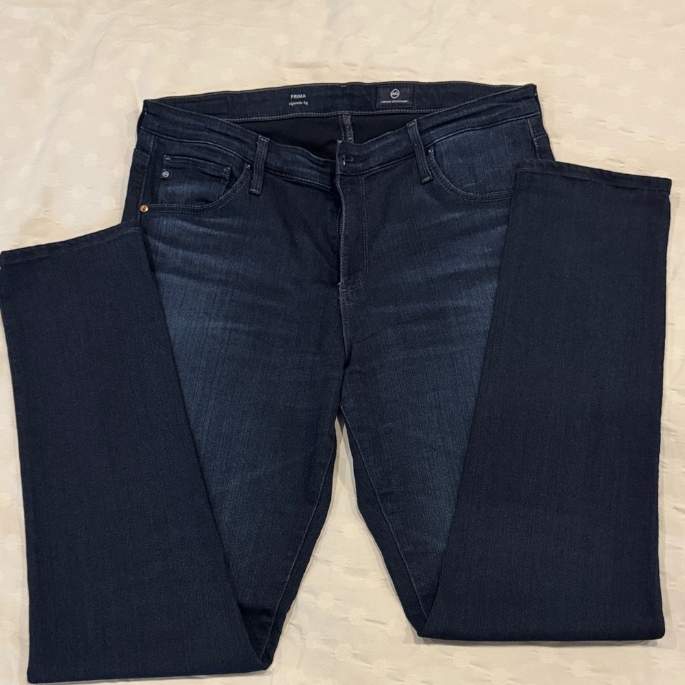 AG Prima cigarette leg Deep Indigo Straight Jeans